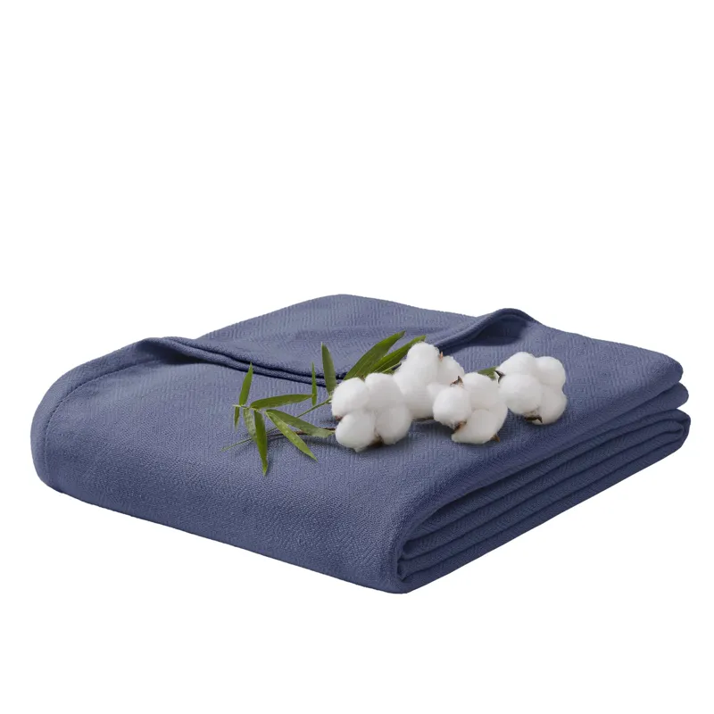 Bamboo Cotton Full/Queen Rayon from Bamboo Cotton Blanket - Navy