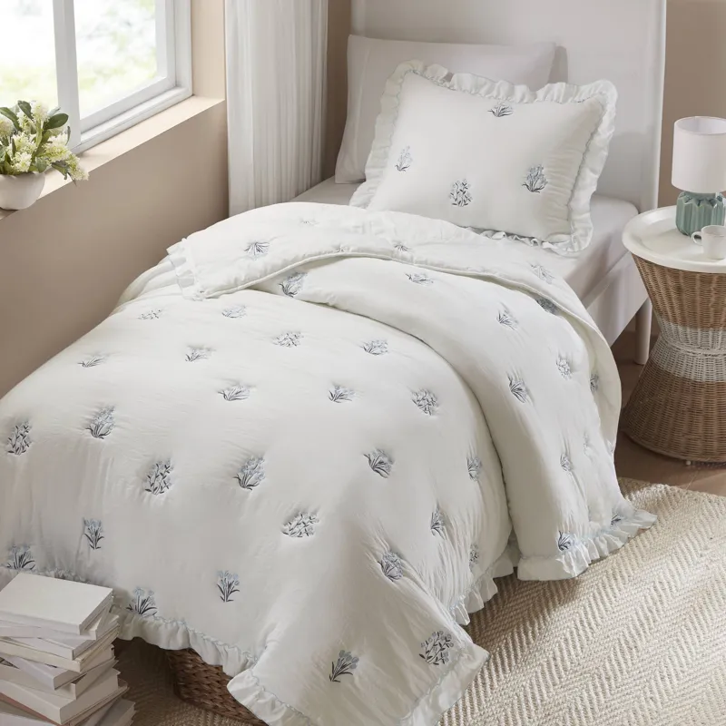 Aglaia Twin / Twin XL Quilt Set - Blue