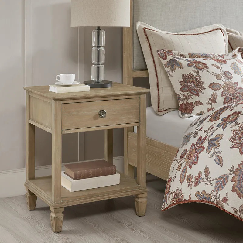 Victoria Bedside Table - Light Natural