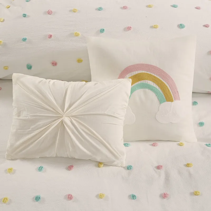 Urban Habitat Kids Callie Cotton Jacquard Pom Pom Duvet Cover Set