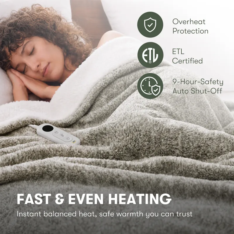 Serta Marled Dream Soft Heated Throw