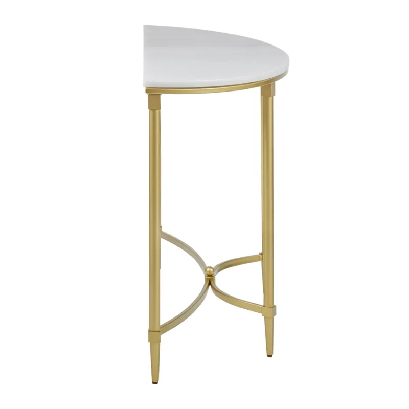 Bordeaux Console Table - White/Gold