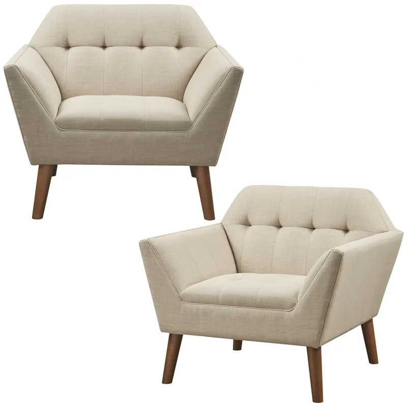 Newport Lounge Chair Set of 2 - Beige