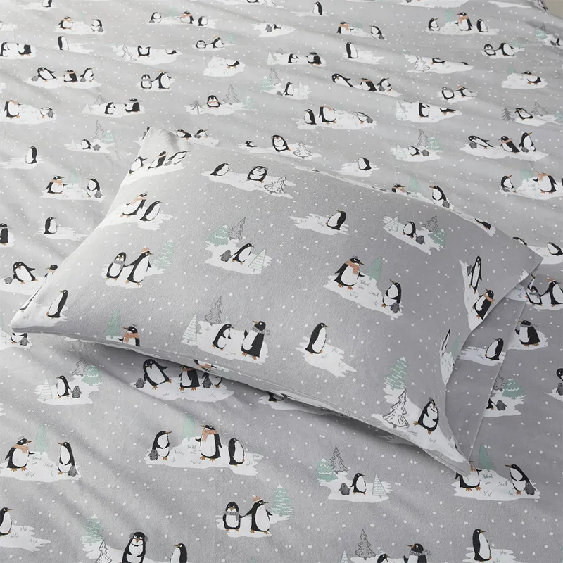 True North by Sleep Philosophy Cozy Cotton Flannel Printed Sheet Set