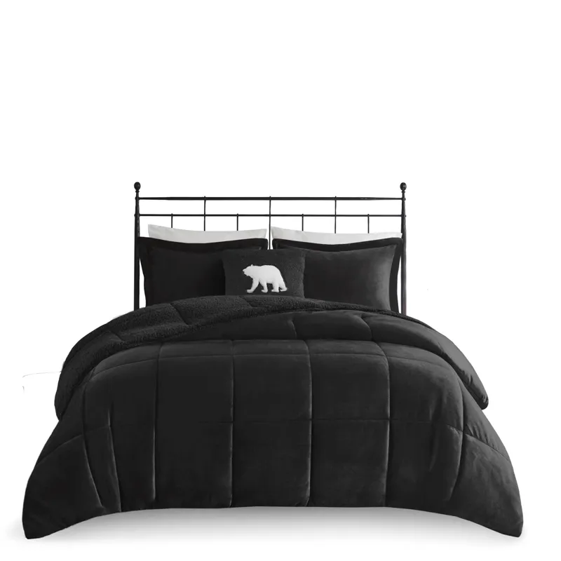 Woolrich Alton Plush to Sherpa Down Alternative Comforter Set