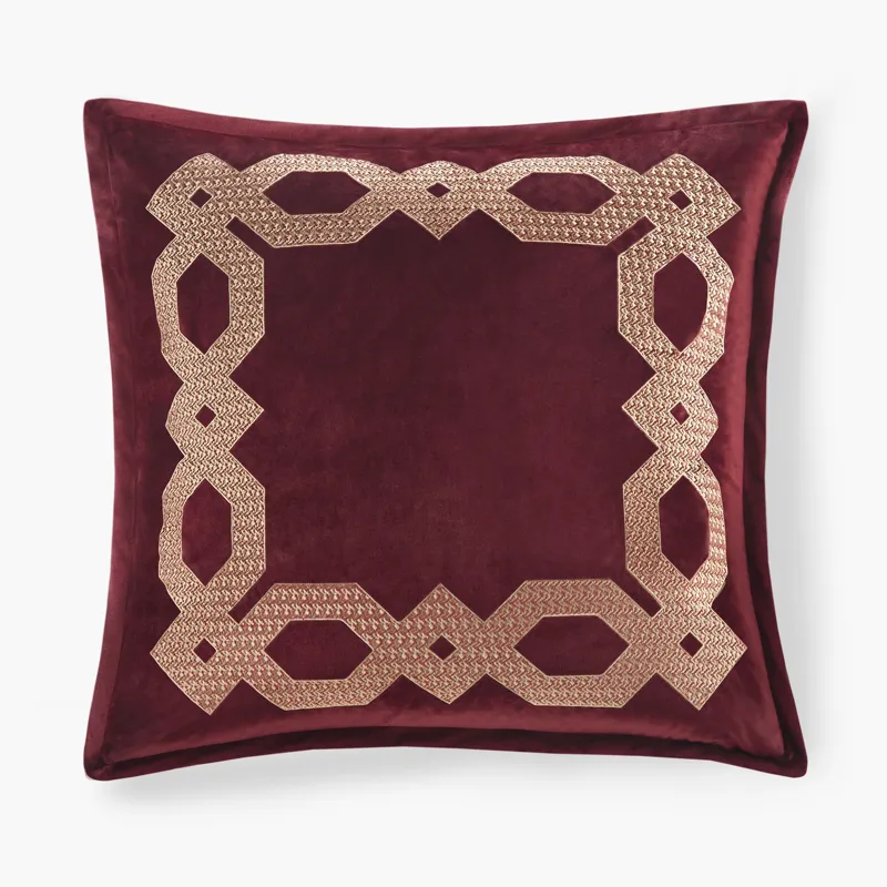 Clermont European Pillow Sham - Burgundy