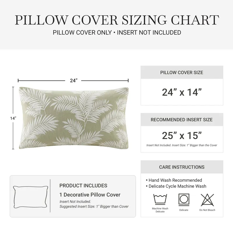 Harbor House Ella Botanical 1 Piece Cotton Pillow Cover
