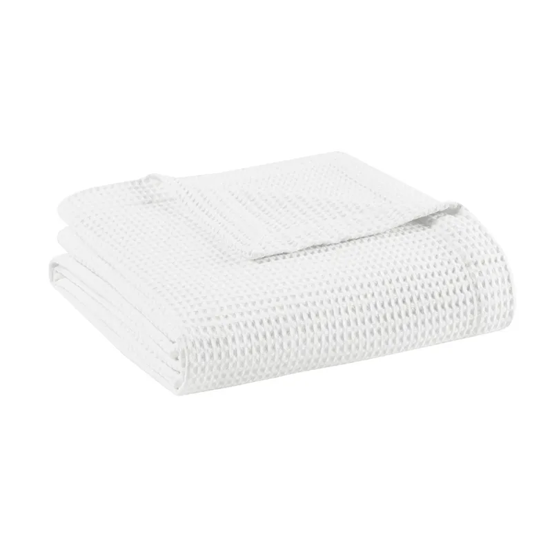 Madison Park Waffle Weave Cotton Blanket