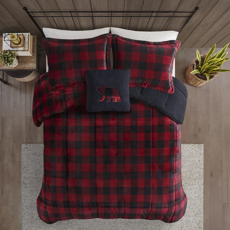 Woolrich Alton Plush to Sherpa Down Alternative Comforter Set