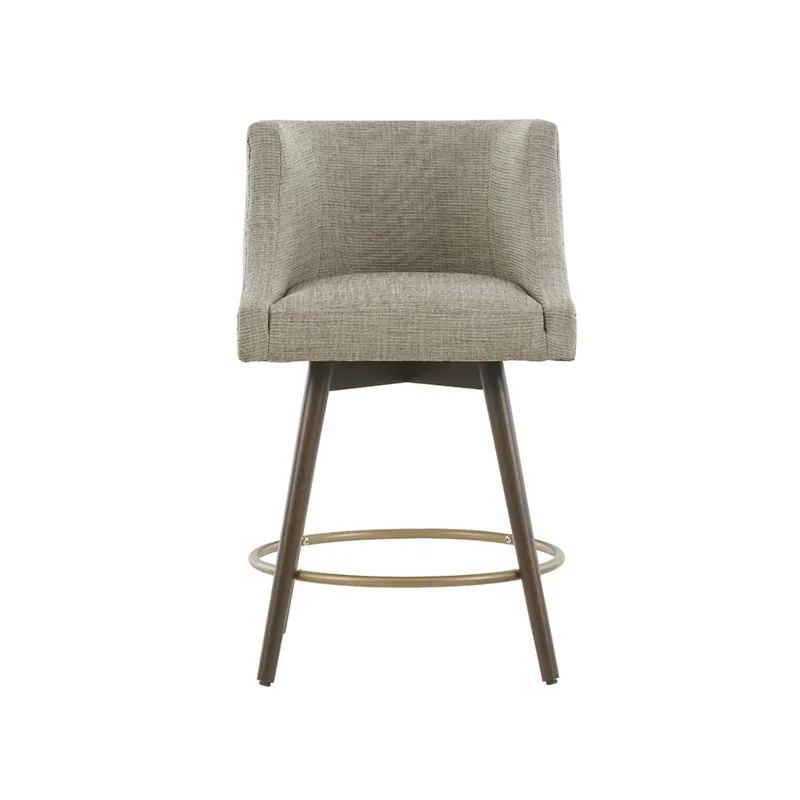 Mateo Swivel Counter Stool - Beige Multi