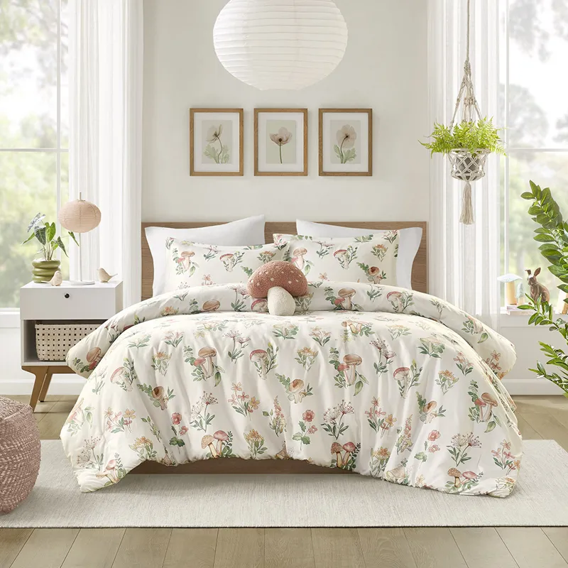Intelligent Design Gwen Mushroom Garden Comforter Set