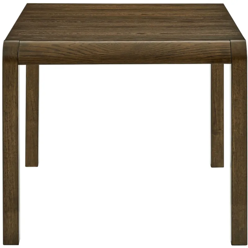 Madison Park Signature Ultra Rounded Waterfall Extension Dining Table - Weathered Brown