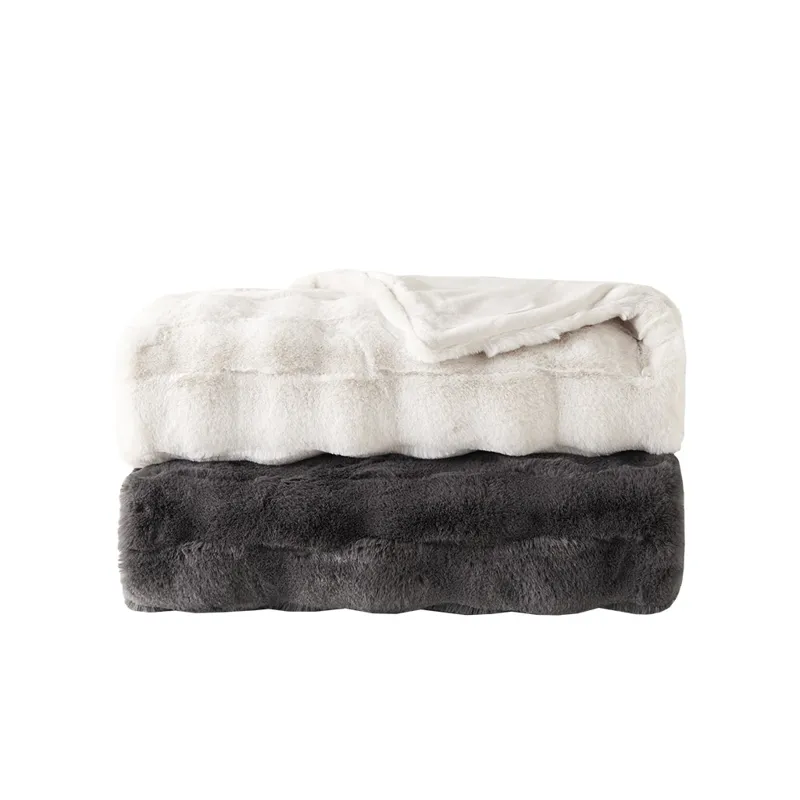 Madison Park Vivienne Faux Fur Throw