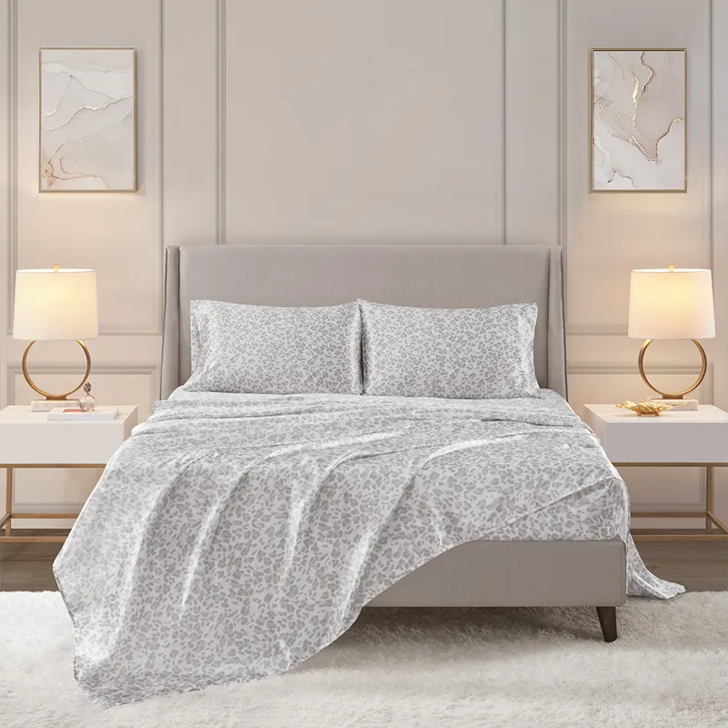 Madison Park Essentials Printed Satin Sheet Set