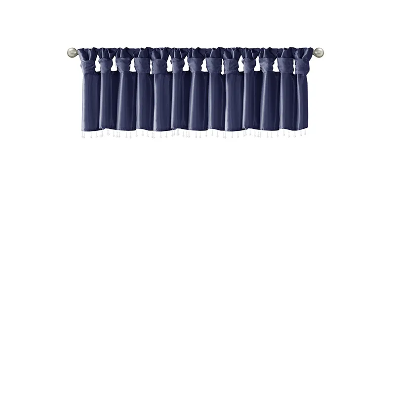 Madison Park Emilia Lightweight Faux Silk Valance With Beads