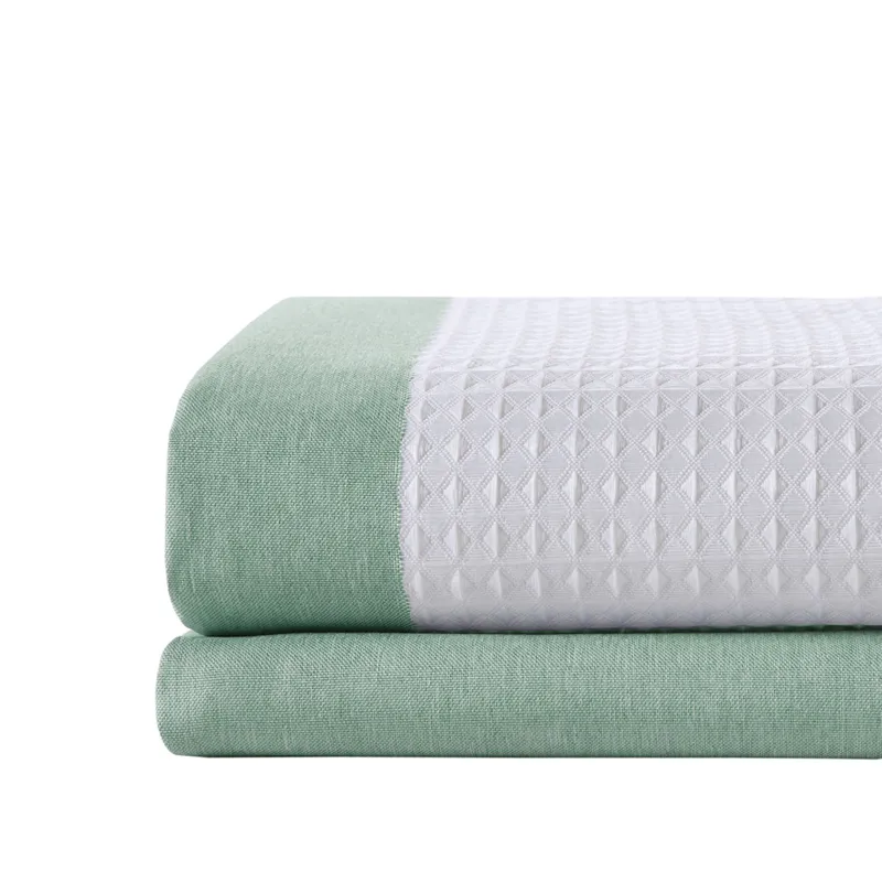 Madison Park Spa Waffle Shower Curtain with 3M Treatment