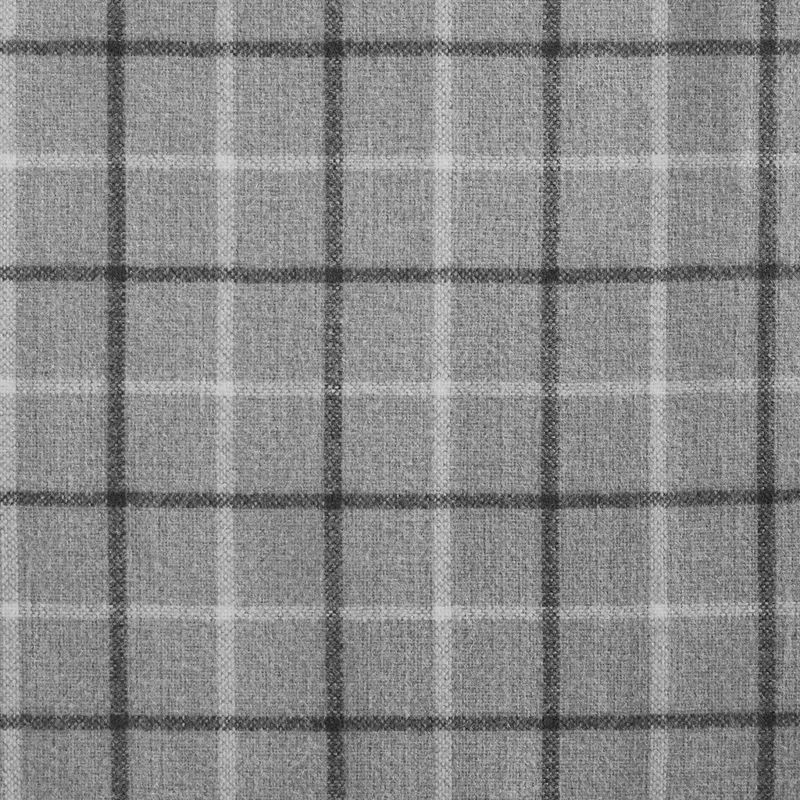 Anaheim Plaid Rod Pocket and Back Tab Curtain Panel with Fleece Lining - Grey