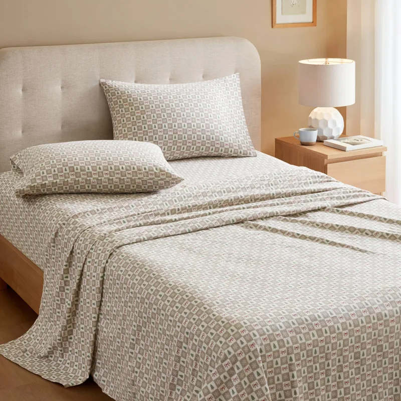 True North by Sleep Philosophy Cozy Cotton Flannel Printed Sheet Set