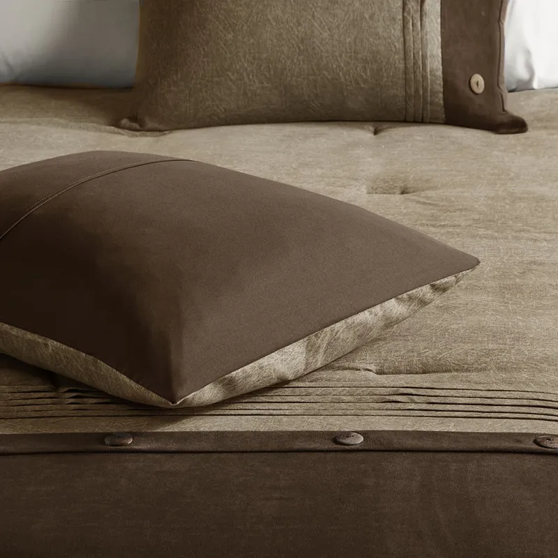 Madison Park Boone 7 Piece Faux Suede Comforter Set