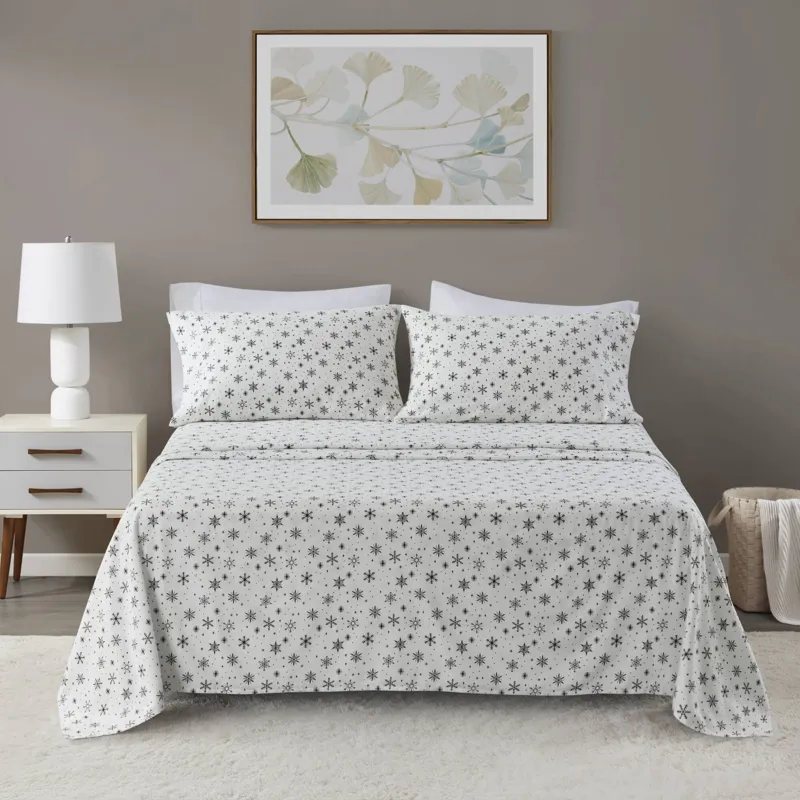 True North by Sleep Philosophy Cozy Cotton Flannel Printed Sheet Set
