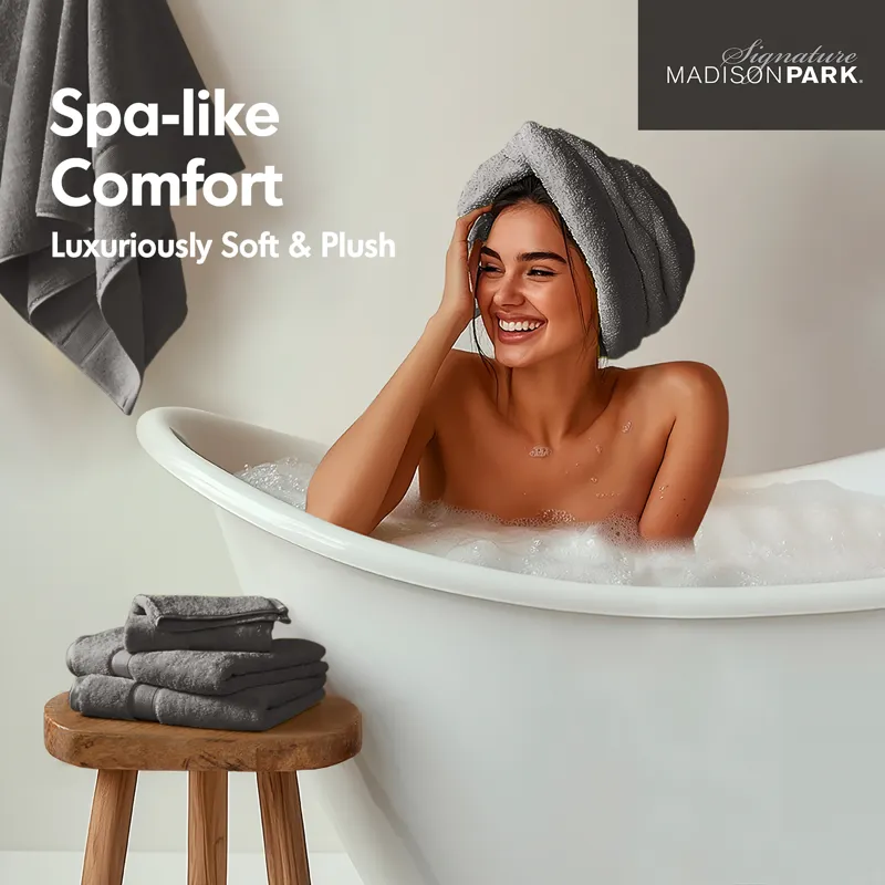 Madison Park Signature 800GSM 100% Cotton 8 Piece Towel Set
