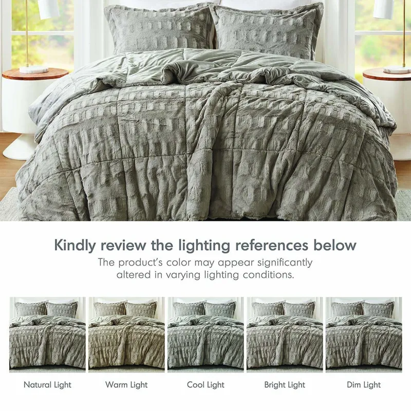 Madison Park Gia Faux Fur Comforter Mini Set