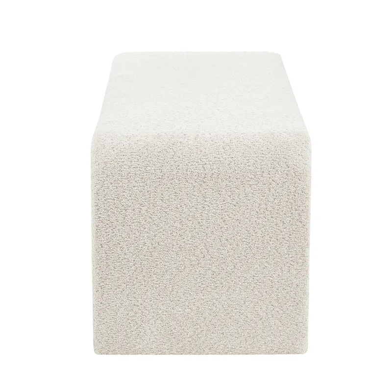 Steve Boucle Waterfall Bench - Cream