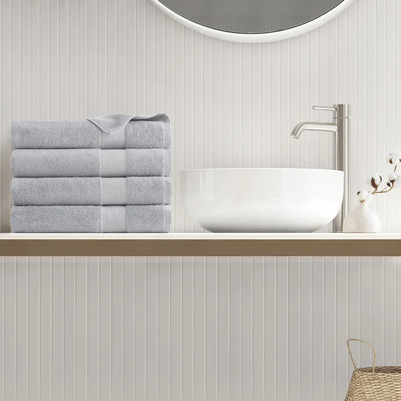 500GSM Plush Towel Set - Light Grey