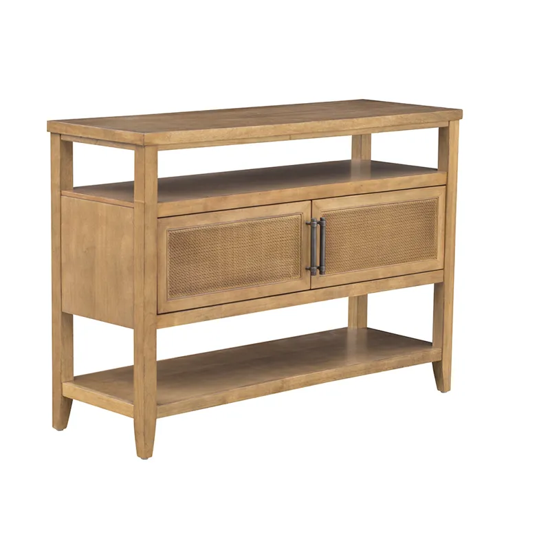 Naomi 2 Door Storage Console Table - Honey