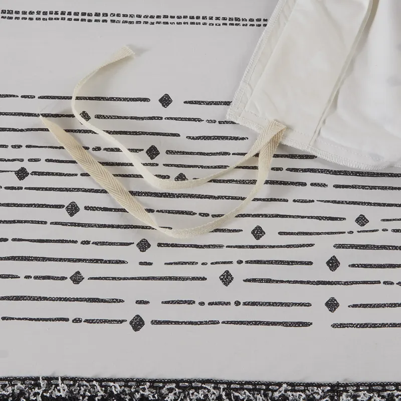INK+IVY Nea Cotton Printed Duvet Cover Set with Trims