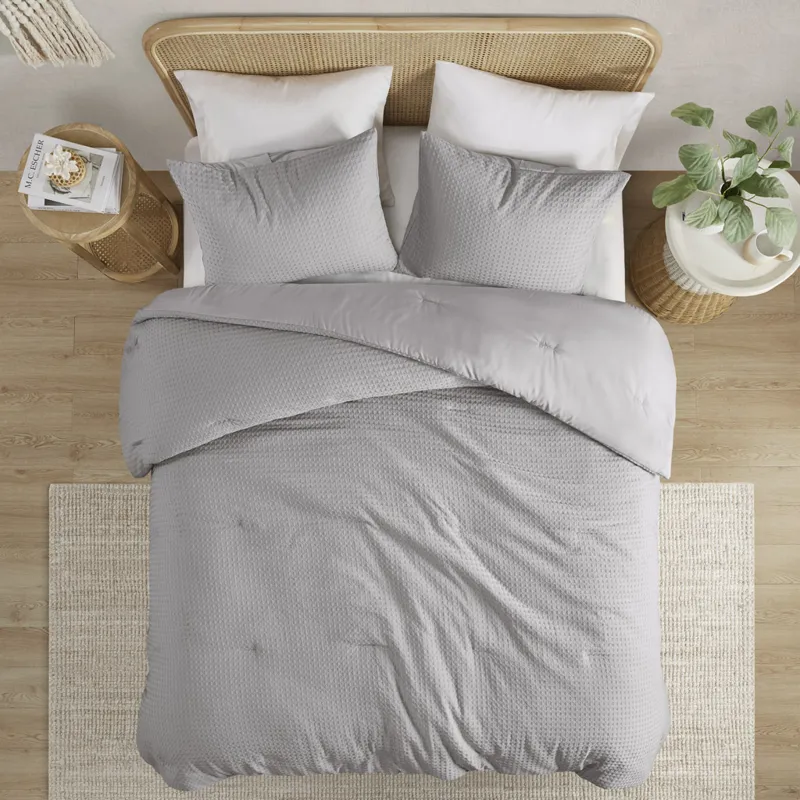 Comfort Spaces Mina Weave Textured Duvet Cover Set