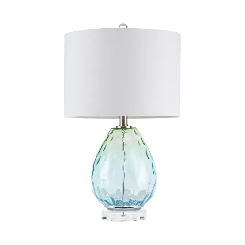 Borel Ombre Glass Table Lamp - Blue
