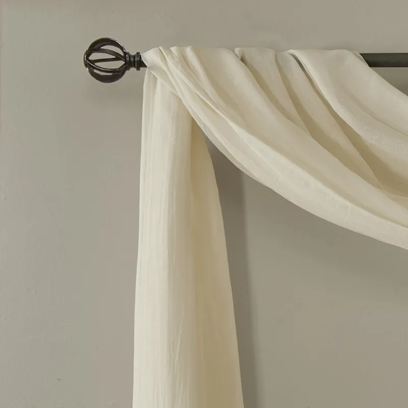 Madison Park Harper Solid Crushed Scarf Sheer