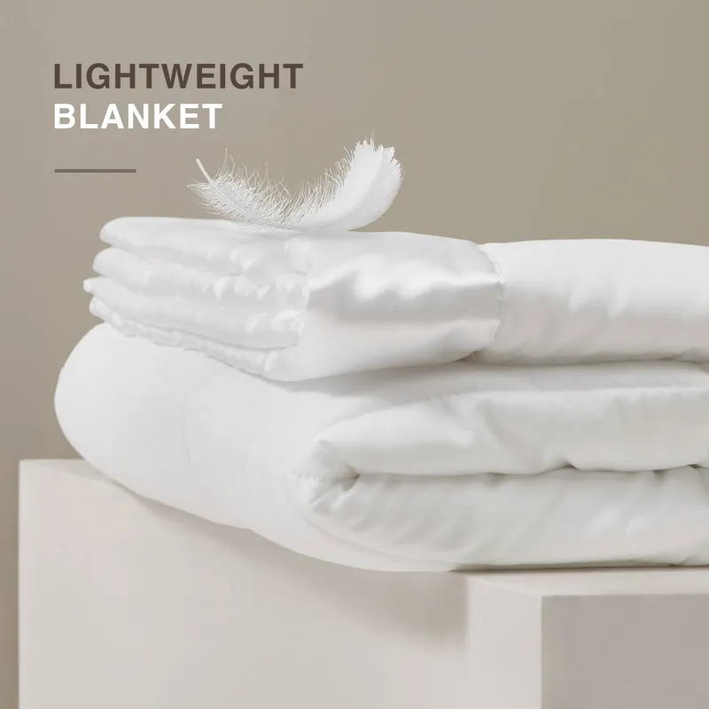 Madison Park Windom Lightweight Down Alternative Blanket with Satin Trim