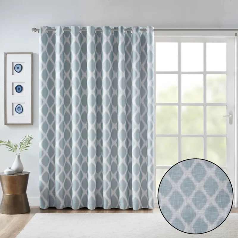 SunSmart Blakesly Printed Ikat Blackout Patio Curtain