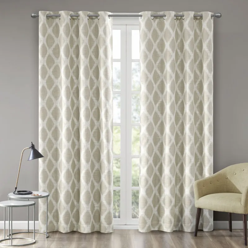 SunSmart Blakesly Printed Ikat Blackout Curtain Panel