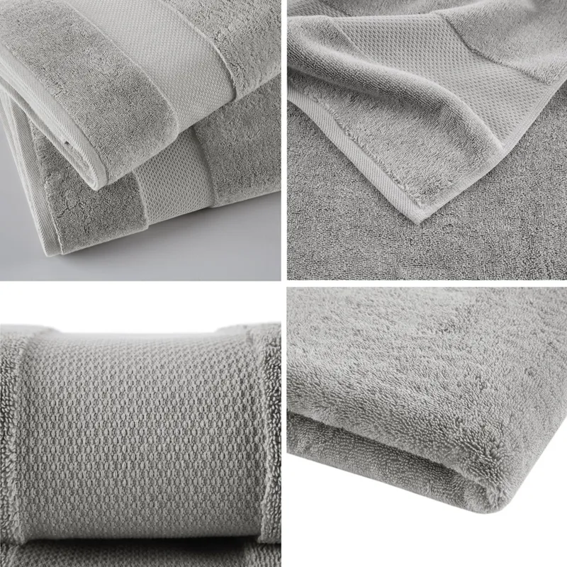 100% Cotton Bath Sheet 2 Piece Set - Grey