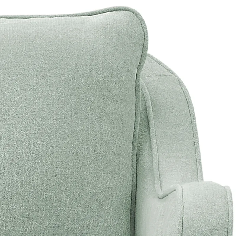 Madison Park Brianne Upholstered Swivel Curved Armchair