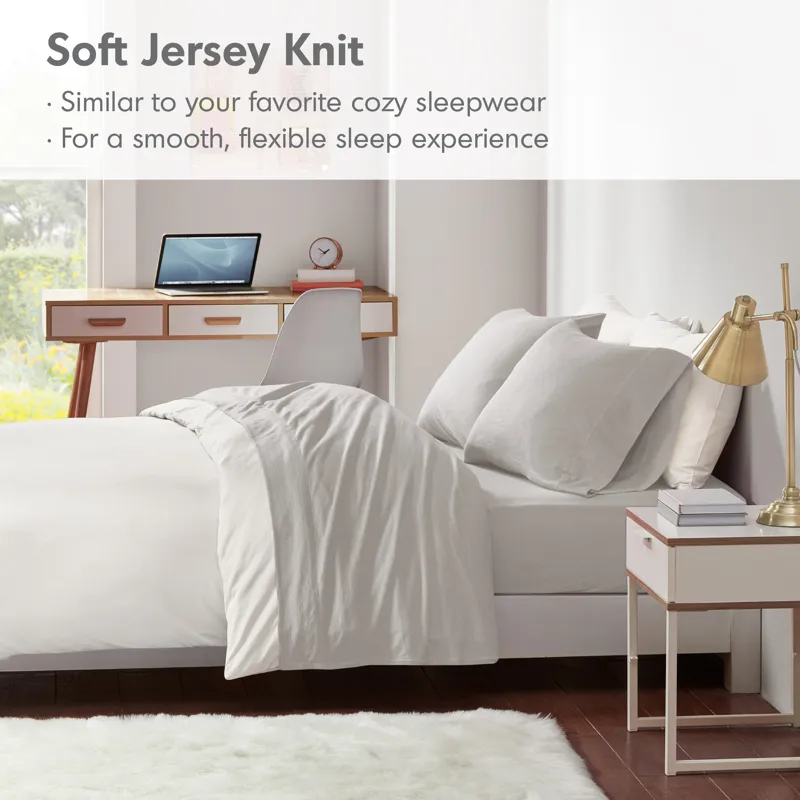 Intelligent Design Cotton Blend Jersey Knit All Season Sheet Set