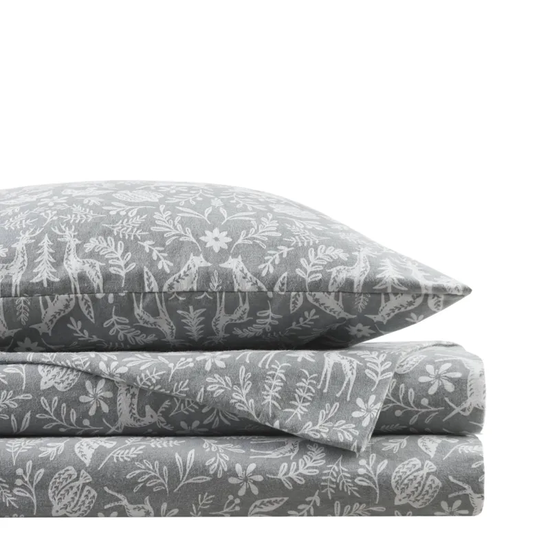 True North by Sleep Philosophy Cozy Cotton Flannel Printed Sheet Set