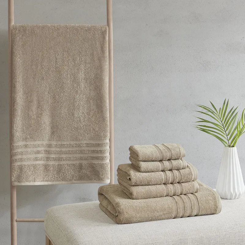 Nurture Sustainable Antimicrobial Bath Towel 6 Piece Set - Natural