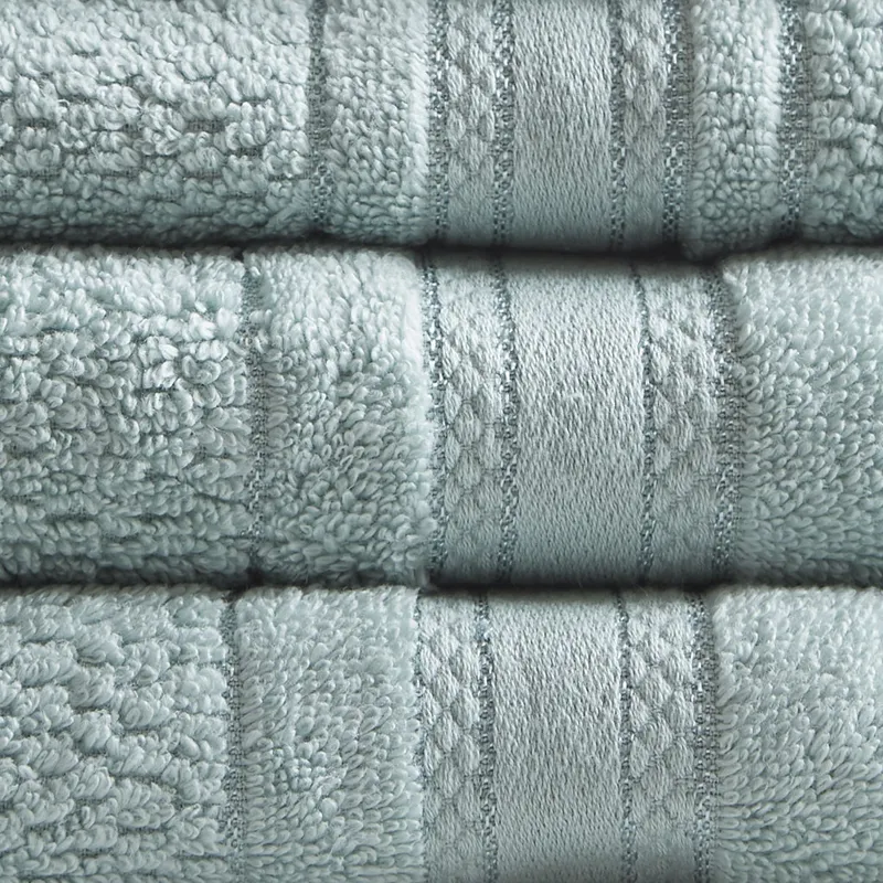 Madison Park Essentials Adrien Super Soft Cotton Quick Dry Bath Towel 6 Piece Set
