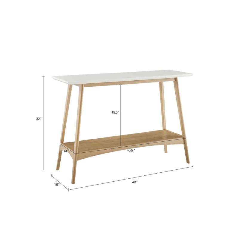 Parker Console - Off-White/Natural