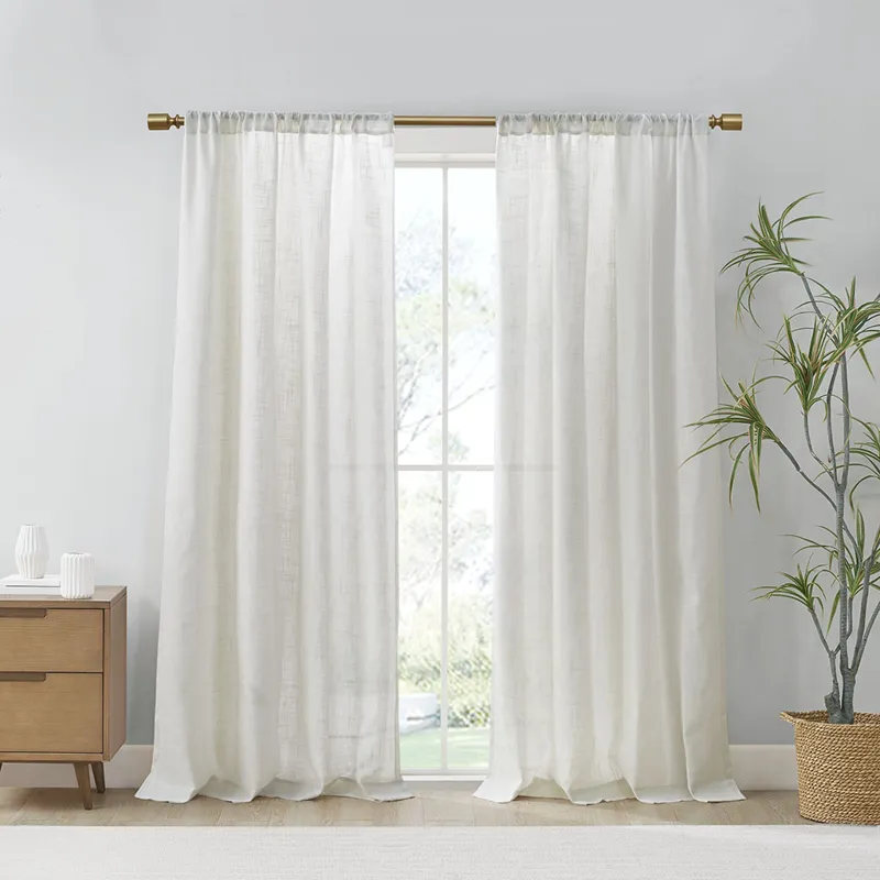 Madison Park Kyler Linen Blend Light Filtering Curtain Panel Pair