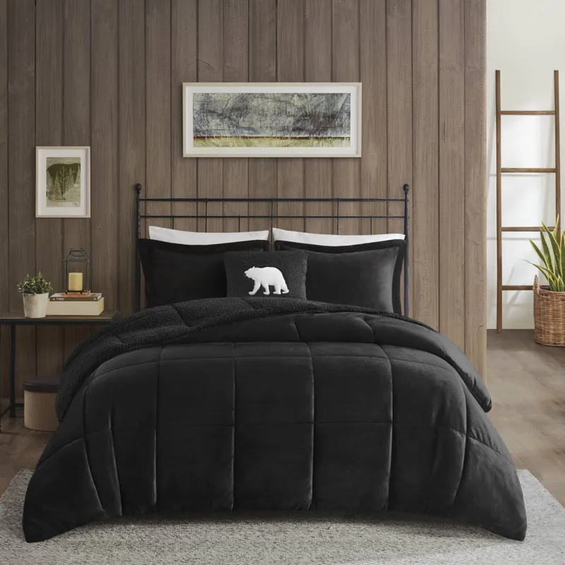 Woolrich Alton Plush to Sherpa Down Alternative Comforter Set