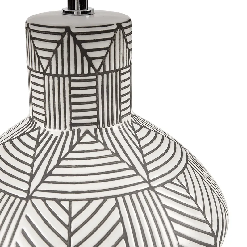 Agape Boho Ceramic Table Lamp - White