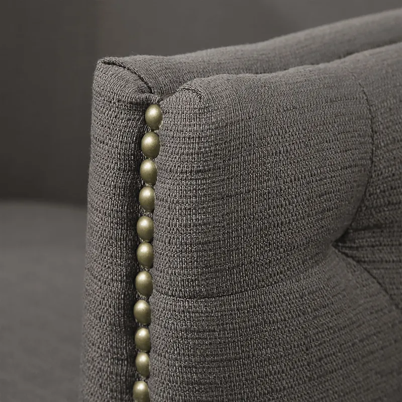 Capstone Tufted Barrel Swivel Chair - Grey