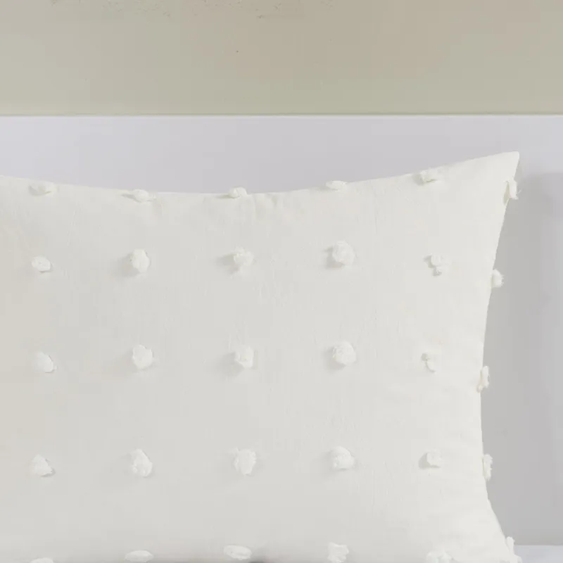 Urban Habitat Brooklyn Cotton Jacquard Comforter Set with Euro Shams and Throw Pillows
