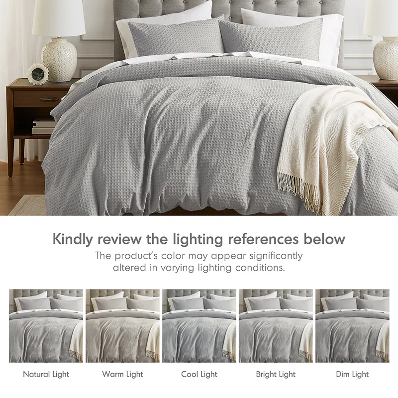Comfort Spaces Mina Weave Textured Duvet Cover Set