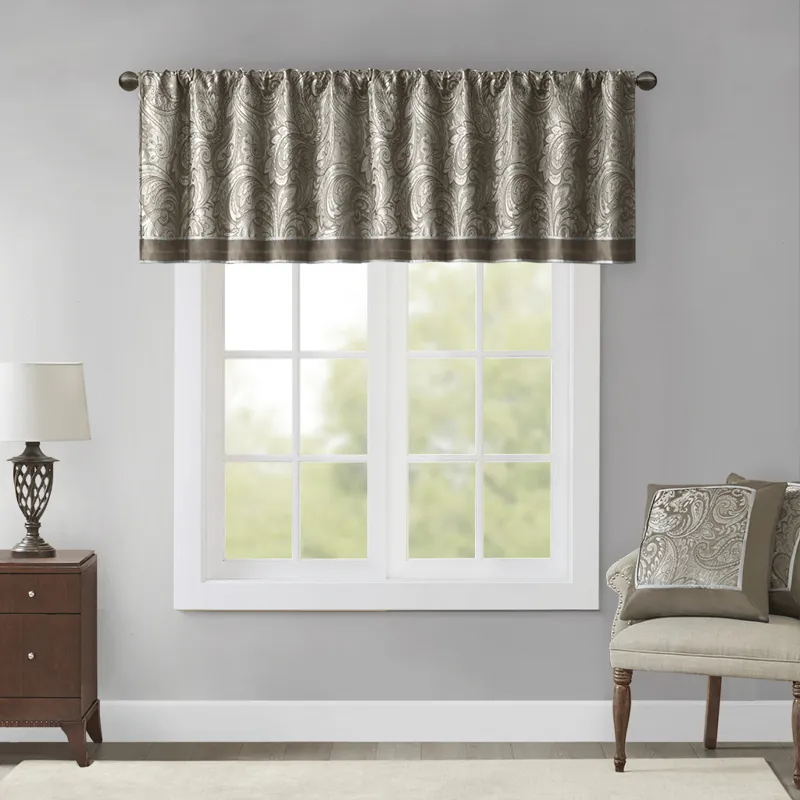 Madison Park Aubrey Jacquard Window Valance